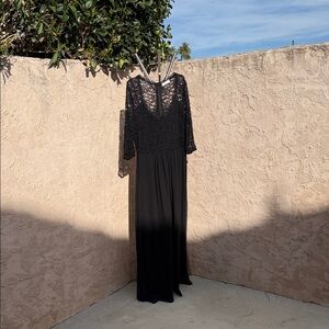 Chic Black Lace Long Sleeve Dress